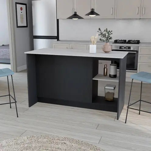 Kitchen Island Padua, Kitchen, Black Onyx